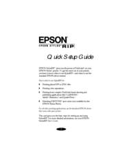 Epson Stylus RIP Quick Setup Manual
