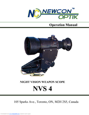 Newcon Optik NVS 4 Operation Manual