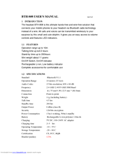 Globalsat BTH-808 User Manual