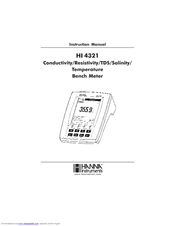 Hanna Instruments HI 4321 Instruction Manual
