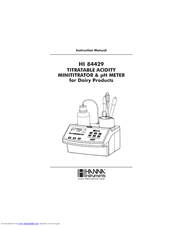 Hanna Instruments HI 84429 Instruction Manual