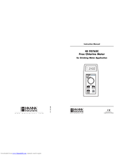 Hanna Instruments HI 95762C Instruction Manual