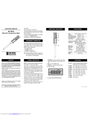 Hanna Instruments HI 9214 Instruction Manual