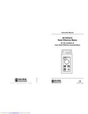 Hanna Instruments HI 95761C Instruction Manual