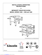 Lincoln IMPINGER 1400 series Installation & Operating Instructions Manual