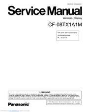 Panasonic CF-08TX1A1M Service Manual