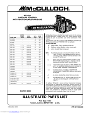 McCulloch Pro-Mac 5000 Parts List