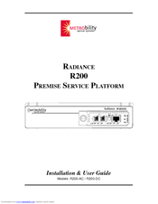 METRObility Optical Systems RADIANCE R200-DC Installation And User Manual