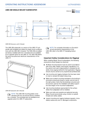 Meyer Sound UMS-SM Operating Instructions