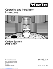 Miele CVA 2662 Operating And Installation Manual