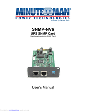 Minuteman SNMP-NV6 User Manual