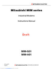 Mitsubishi Electric MIM-G01 Instruction Manual
