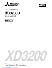 Mitsubishi Electric DLP XD3200U User Manual