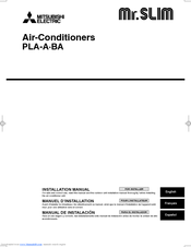Mitsubishi Electric Mr. Slim PLA-A18 Installation Manual
