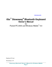 Mobility Electronics iGo Stowaway Owner's Manual