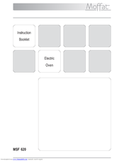 Moffat MSF 620 Instruction Booklet