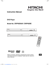 Hitachi DVP420UK Instruction Manual