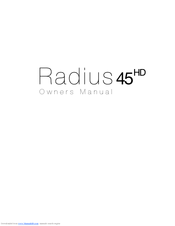 Monitor Audio RADIUS 45HD Owner's Manual