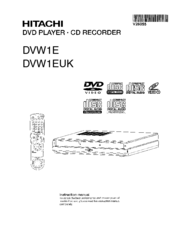 Hitachi DVW1E Instruction Manual