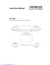 Hitachi KH 322 Instruction Manual