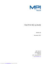 MPI Technologies HOST PRINT D60425-06 Setup Manual