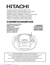 Hitachi CX86MP3 Operating Instructions Manual