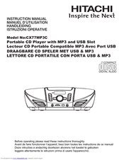 Hitachi CX77MP3C Instruction Manual