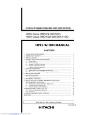 Hitachi BRD-E2-55K Operation Manual