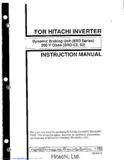 Hitachi BRD-E2 Instruction Manual
