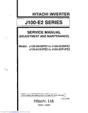 Hitachi J100-E2 SERIES Service Manual