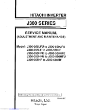 Hitachi J300-450LF Service Manual