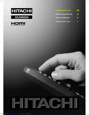 Hitachi 32LD8600A Instructions For Use Manual