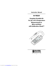 Hanna Instruments HI 9026V Instruction Manual