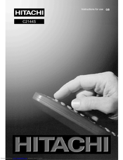 Hitachi C2144S Instructions For Use Manual