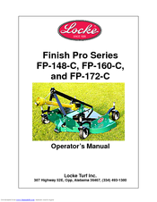 Locke FP-160-C Operator's Manual