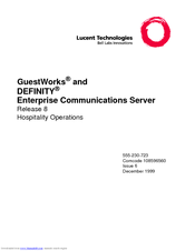 Lucent Technologies GuestWorks and DEFINITY Enterprise Communications Server Operation Manual