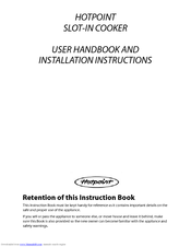 Hotpoint EW61 User And Installation Manual