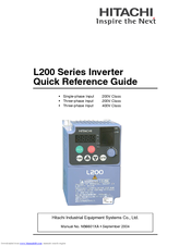 Hitachi L200 Series Quick Reference Manual