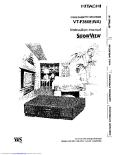 Hitachi VT-F360E Instruction Manual