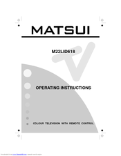 Matsui M22LID618 Operating Instructions Manual