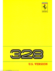 Ferrari 328 1989 Owner's Manual
