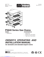 Middleby Marshall PS840G Installation Manual