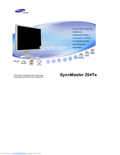Samsung SyncMaster 204Ts Manual Del Usuario