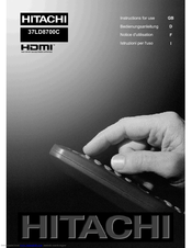 Hitachi 37LD8700C Instructions For Use Manual