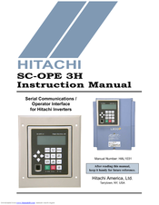 Hitachi SC-OPE 3H Instruction Manual