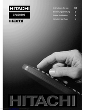 Hitachi 37LD8600 Instructions For Use Manual