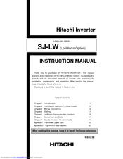 Hitachi SJ-LW Instruction Manual