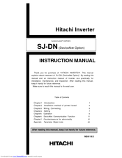 Hitachi SJ-DN Instruction Manual