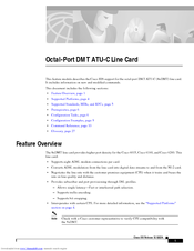 Cisco Octal-Port DMT ATU-C Line Card Information Manual