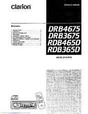 Clarion DRB465D Owner's Manual